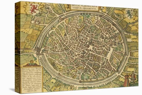 Map of Bruges from Civitates Orbis Terrarum-null-Stretched Canvas