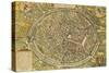 Map of Bruges from Civitates Orbis Terrarum-null-Stretched Canvas