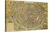 Map of Bruges from Civitates Orbis Terrarum-null-Stretched Canvas