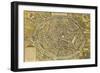 Map of Bruges from Civitates Orbis Terrarum-null-Framed Giclee Print