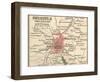 Map of Brussels (C. 1900), Maps-Encyclopaedia Britannica-Framed Art Print