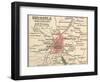 Map of Brussels (C. 1900), Maps-Encyclopaedia Britannica-Framed Art Print