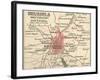 Map of Brussels (C. 1900), Maps-Encyclopaedia Britannica-Framed Art Print