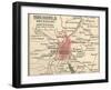 Map of Brussels (C. 1900), Maps-Encyclopaedia Britannica-Framed Art Print