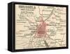 Map of Brussels (C. 1900), Maps-Encyclopaedia Britannica-Framed Stretched Canvas