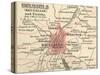 Map of Brussels (C. 1900), Maps-Encyclopaedia Britannica-Stretched Canvas