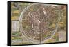 Map of Brussels-Abraham Ortelius-Framed Stretched Canvas