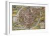 Map of Brussels-Abraham Ortelius-Framed Art Print