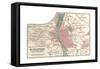 Map of Budapest (C. 1900), Maps-Encyclopaedia Britannica-Framed Stretched Canvas