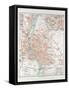 Map of Budapest Hungary 1899-null-Framed Stretched Canvas