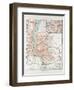 Map of Budapest Hungary 1899-null-Framed Giclee Print