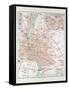 Map of Budapest Hungary 1899-null-Framed Stretched Canvas