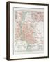 Map of Budapest Hungary 1899-null-Framed Giclee Print