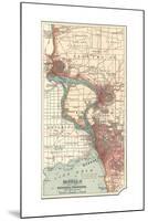 Map of Buffalo and the Niagara Frontier (C.1900)-Encyclopaedia Britannica-Mounted Giclee Print