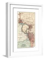 Map of Buffalo and the Niagara Frontier (C.1900)-Encyclopaedia Britannica-Framed Giclee Print