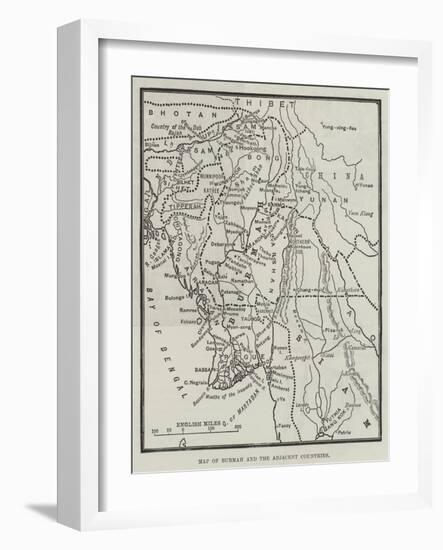 Map of Burmah and the Adjacent Countries-null-Framed Giclee Print