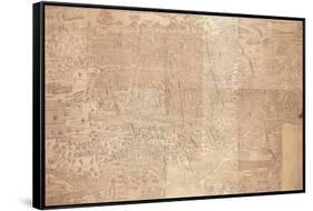 Map of Cairo, a Bird'S-Eye View, 1549-null-Framed Stretched Canvas