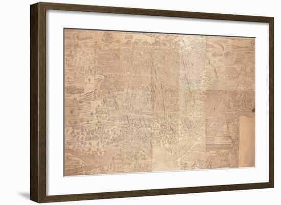 Map of Cairo, a Bird'S-Eye View, 1549-null-Framed Giclee Print