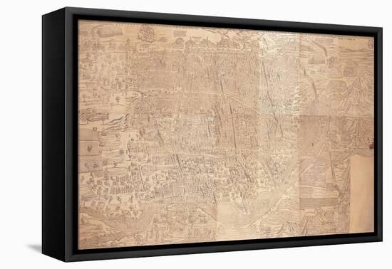 Map of Cairo, a Bird'S-Eye View, 1549-null-Framed Stretched Canvas