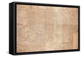 Map of Cairo, a Bird'S-Eye View, 1549-null-Framed Stretched Canvas