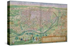 Map of Cairo, from "Civitates Orbis Terrarum" by Georg Braun and Frans Hogenberg, circa 1572-Joris Hoefnagel-Stretched Canvas