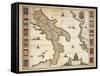 Map of Calabria Region-Joan Blaeu-Framed Stretched Canvas