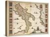 Map of Calabria Region-Joan Blaeu-Stretched Canvas