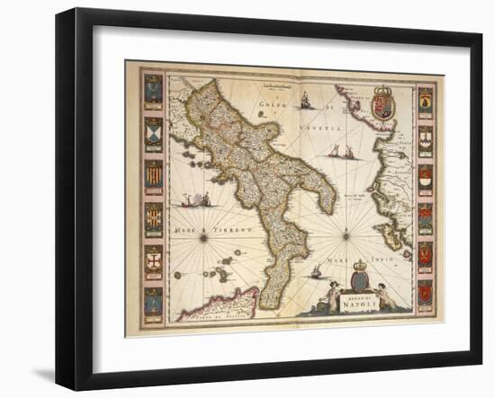 Map of Calabria Region-Joan Blaeu-Framed Giclee Print