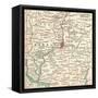 Map of Calcutta (C. 1900), Maps-Encyclopaedia Britannica-Framed Stretched Canvas