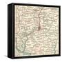 Map of Calcutta (C. 1900), Maps-Encyclopaedia Britannica-Framed Stretched Canvas