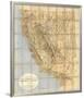 Map of California and Nevada, c.1874-null-Framed Art Print