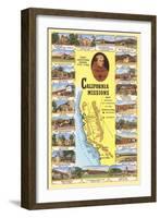 Map of California Missions-null-Framed Art Print