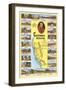 Map of California Missions-null-Framed Art Print