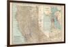 Map of California, Northern Part. United States. Inset Maps of San Francisco and Yosemite Valley-Encyclopaedia Britannica-Framed Art Print