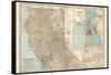 Map of California, Northern Part. United States. Inset Maps of San Francisco and Yosemite Valley-Encyclopaedia Britannica-Framed Stretched Canvas