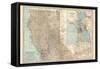 Map of California, Northern Part. United States. Inset Maps of San Francisco and Yosemite Valley-Encyclopaedia Britannica-Framed Stretched Canvas