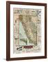 Map of California Roads for Cyclers, 1896-George W^ Blum-Framed Giclee Print