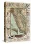 Map of California Roads for Cyclers, 1896-George W^ Blum-Stretched Canvas