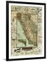 Map of California Roads for Cyclers, c.1896-George W^ Blum-Framed Art Print