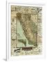 Map of California Roads for Cyclers, c.1896-George W^ Blum-Framed Art Print
