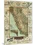 Map of California Roads for Cyclers, c.1896-George W^ Blum-Mounted Art Print