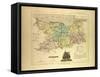 Map of Calvados France-null-Framed Stretched Canvas