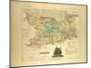 Map of Calvados France-null-Mounted Giclee Print