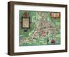 Map of Cambridge, from "Civitates Orbis Terrarum" by Georg Braun and Frans Hogenberg, circa 1572-Joris Hoefnagel-Framed Giclee Print