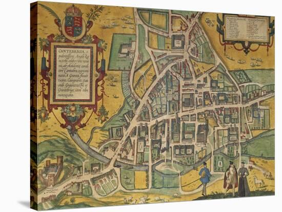 Map of Cambridge from Civitates Orbis Terrarum-null-Stretched Canvas