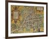 Map of Cambridge from Civitates Orbis Terrarum-null-Framed Giclee Print