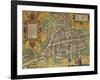 Map of Cambridge from Civitates Orbis Terrarum-null-Framed Giclee Print