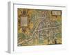 Map of Cambridge from Civitates Orbis Terrarum-null-Framed Giclee Print