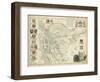 Map of Cambridge-null-Framed Art Print