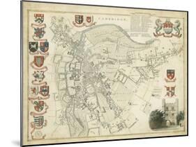 Map of Cambridge-null-Mounted Art Print